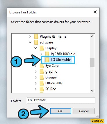 Monitor Driver selection