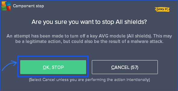 AVG Disable OK