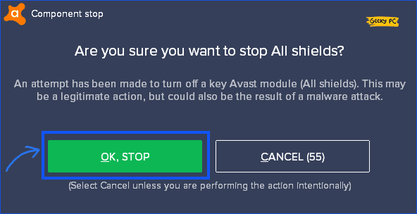 Avast Disable OK