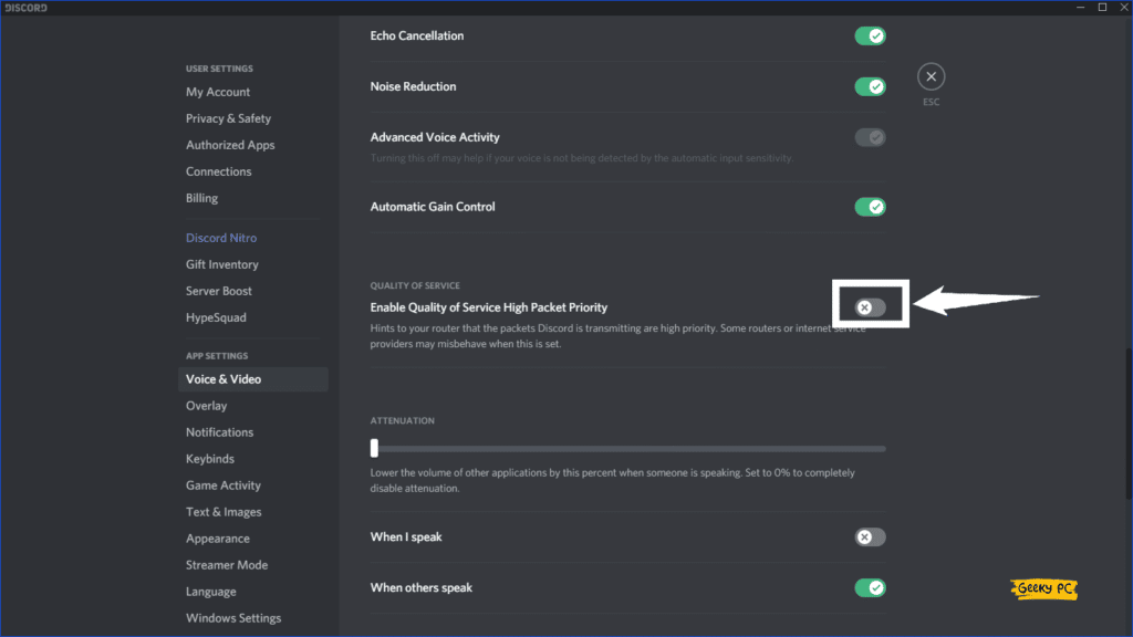 Disable Discord QoS