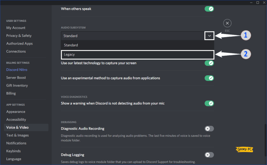 Legacy Audio Subsystem