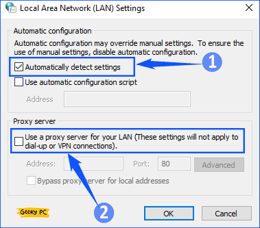 Local Area Network (LAN) Settings