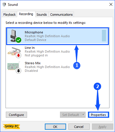 Microphone Properties