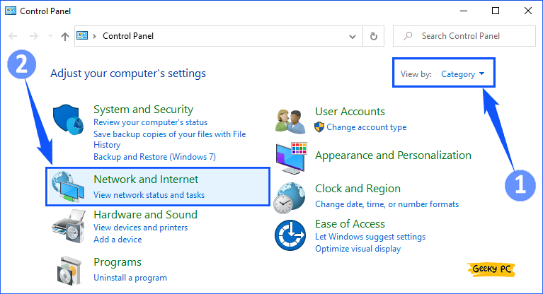 Network and Internet Options