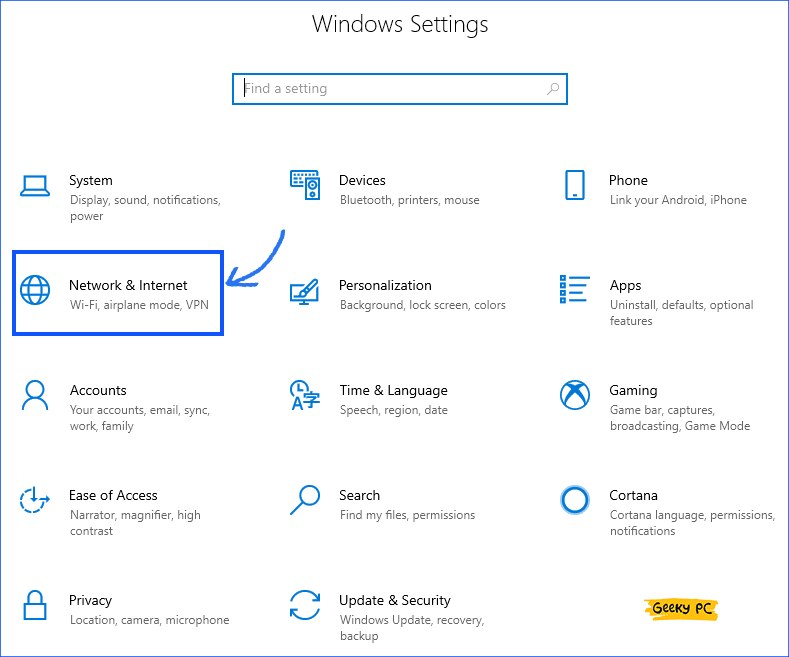 Network and Internet Settings