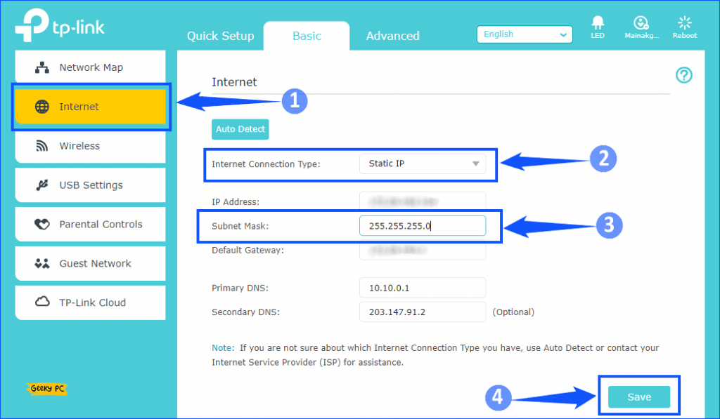 Router Subnet Musk