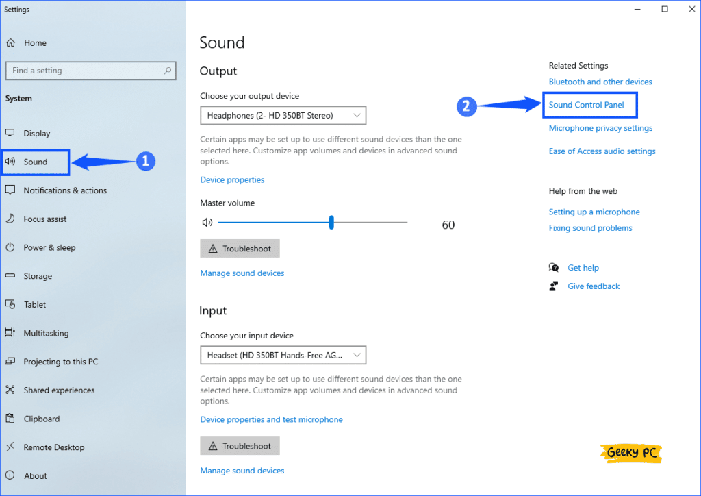 Sound Control Panel