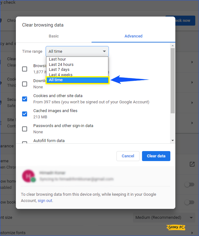 Specify Date Range