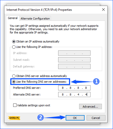 Windows DNS Changing