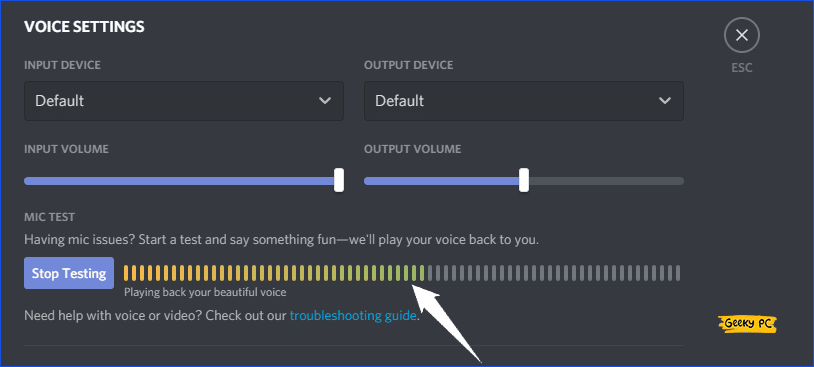 microphone testing on discord