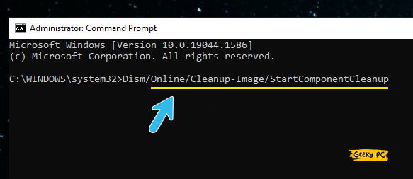 Dism Online Cleanup-Image StartComponentCleanup