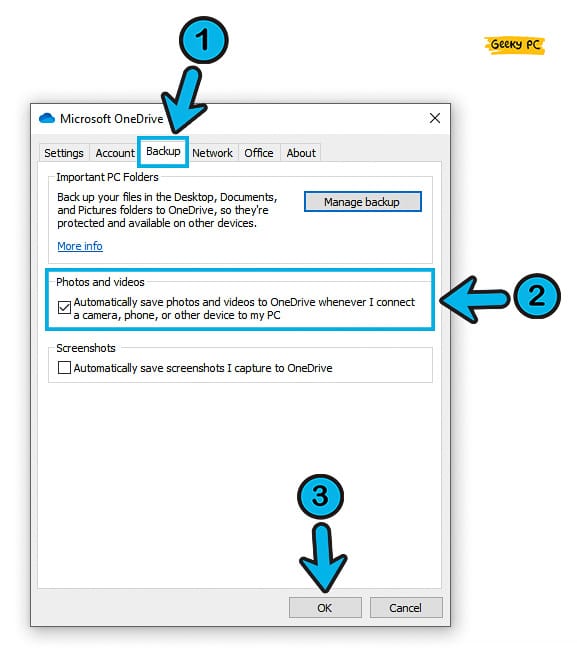 One Drive Automatically Save Screenshots I Capture To OneDrive