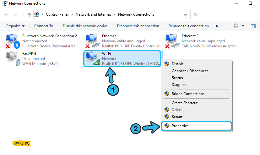 WiFi Network Properties